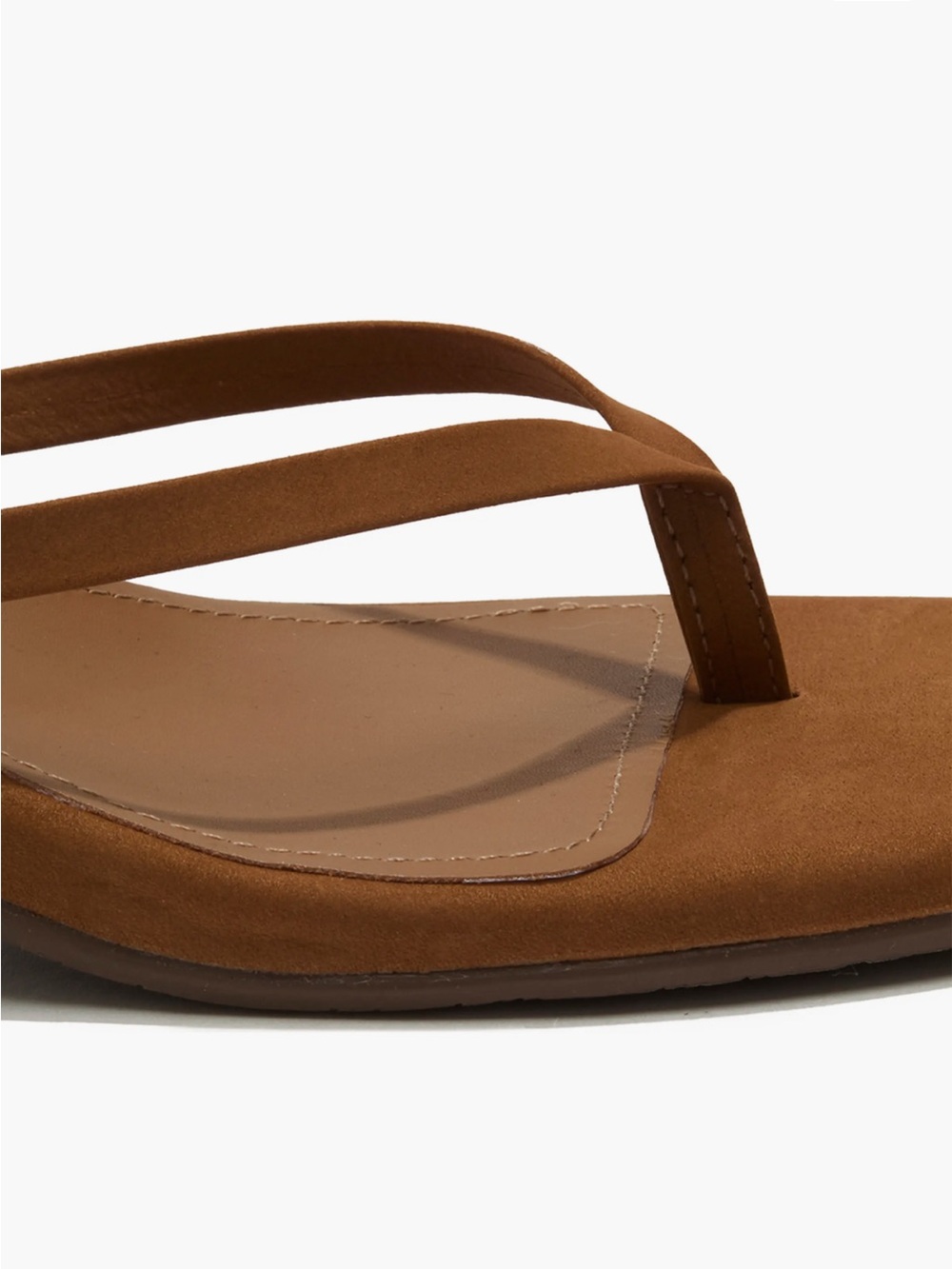 NEW TKEES Julia Kitten Heel Flip Flop in Camel Suede - Picture 5 of 11